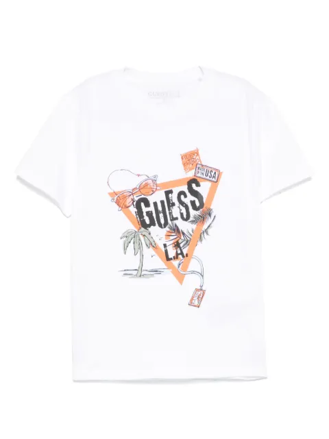 guess kids logo-print T-shirt