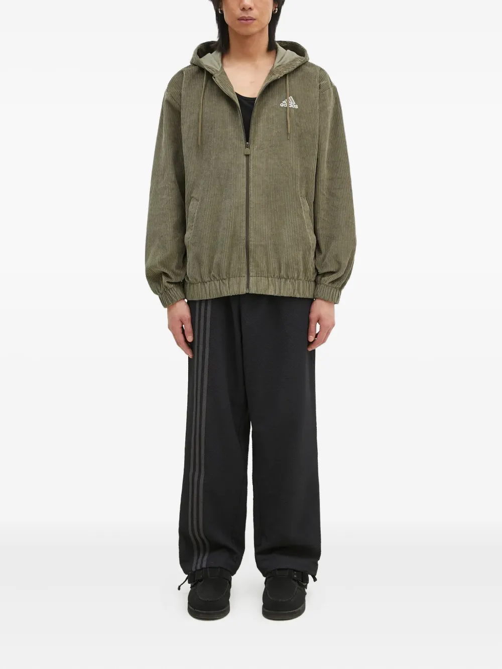 adidas hooded corduroy zip-up jacket | Hoodies | Image 2