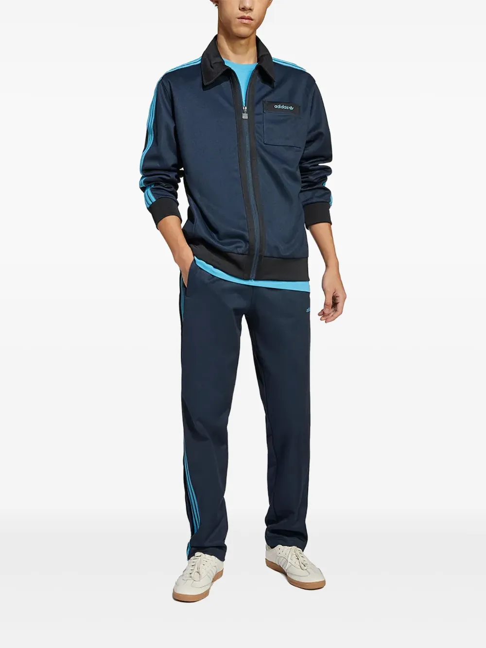 adidas embroidered-logo jacket | Blue | Image 1