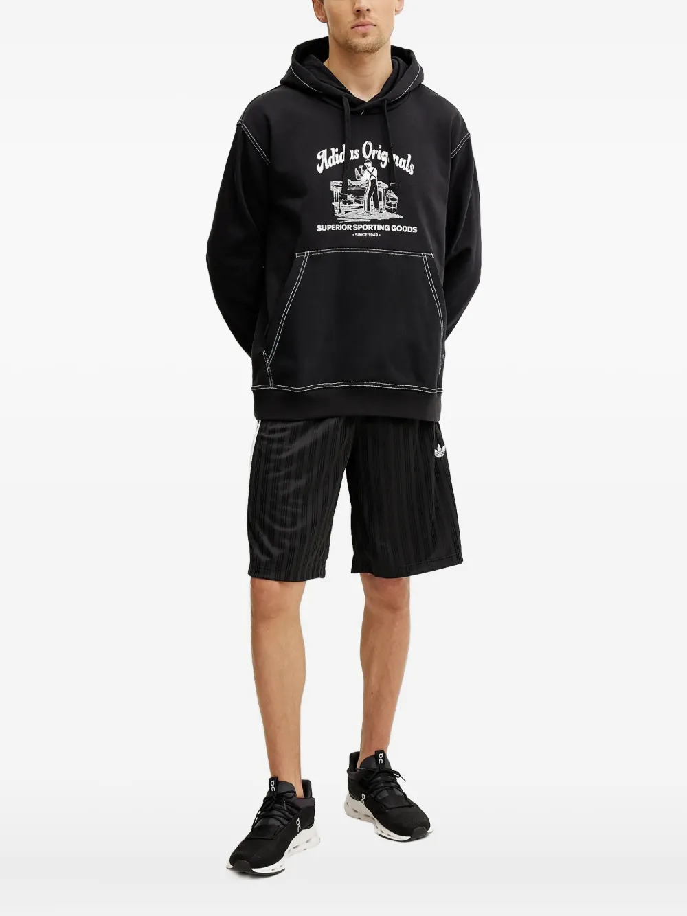 adidas graphic-print hoodie | Black | Image 1