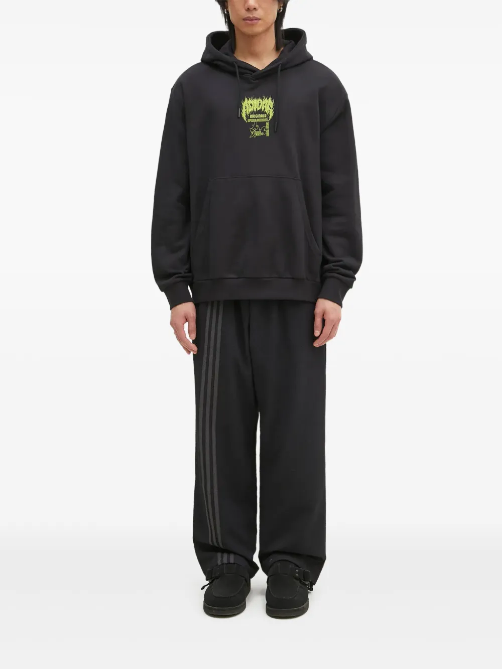 adidas graphic-print hoodie | Black | Image 1