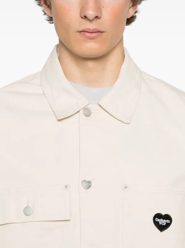 アウターその他 CARHARTT WIP 'Drewe' jacket White Carhartt WIP Drewe Chore Coat | Neutrals | FARFETCH
