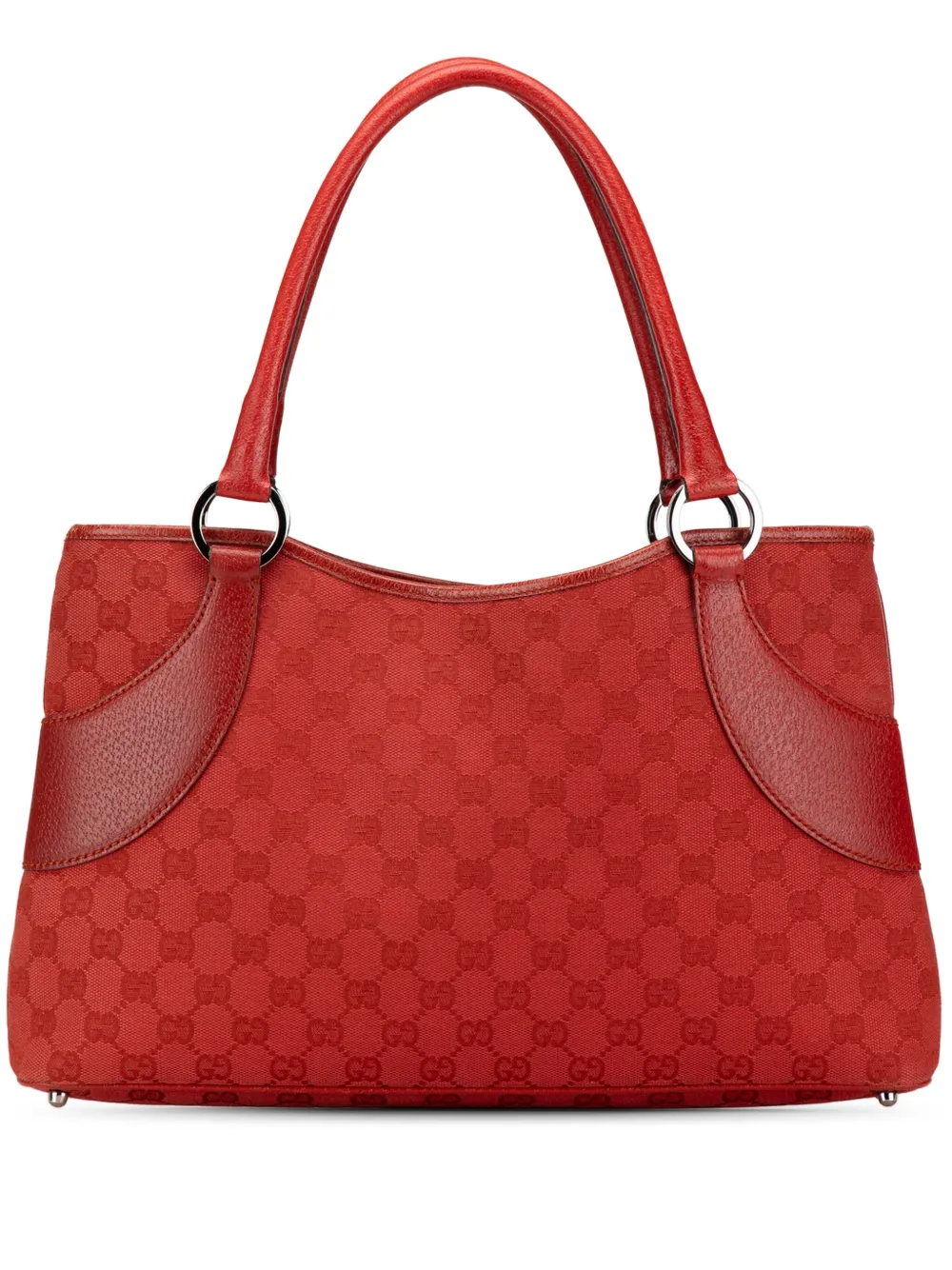 Pre-owned Gucci 2000-2015 Gg Canvas Tote Bag In Red