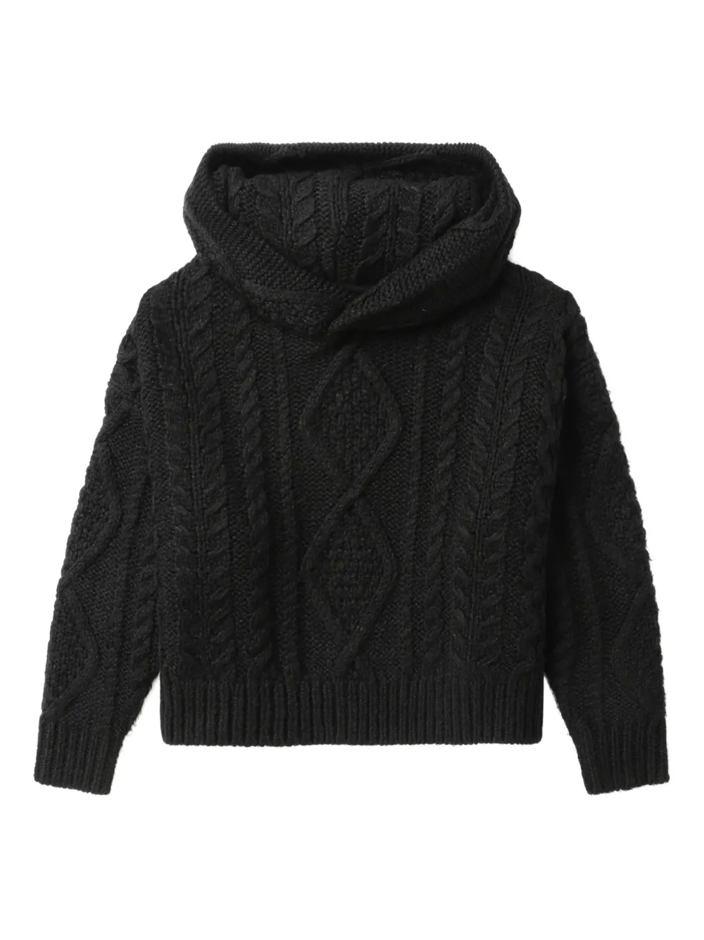 FEAR OF GOD ESSENTIALS KIDS ケーブルニット パーカー - ブラック FEAR OF GOD ESSENTIALS KIDS ケーブルニット パーカー - ブラック