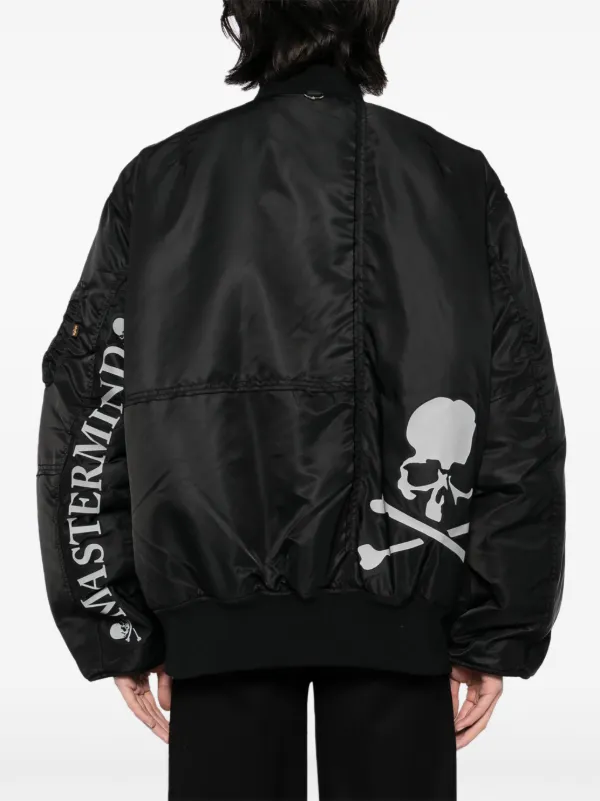 Mastermind World x Alpha Industries MA-1 Jacket | Black | FARFETCH MY