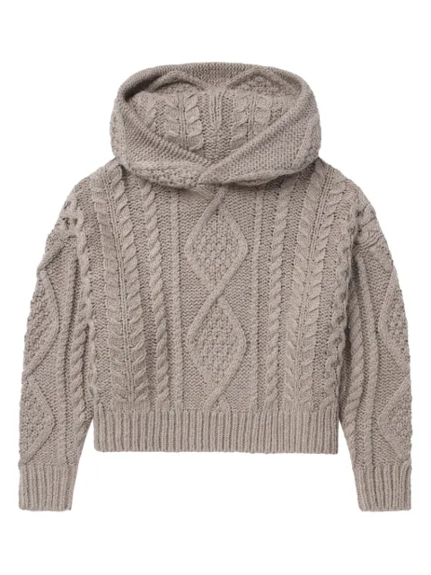 FEAR OF GOD ESSENTIALS KIDS cable-knit hoodie