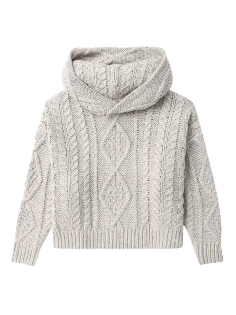 FEAR OF GOD ESSENTIALS KIDS 케이블 니트 후디