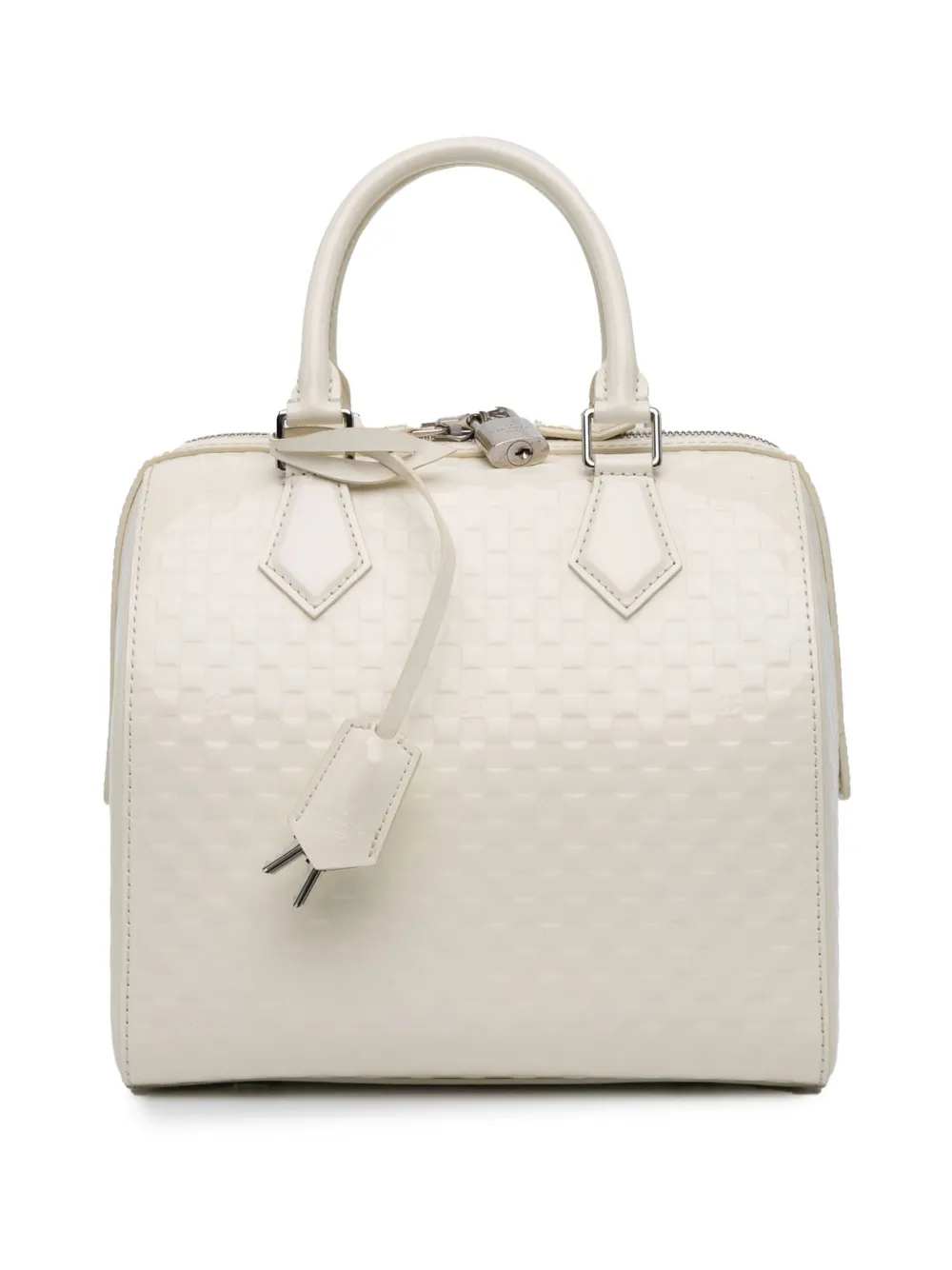 Louis Vuitton Pre-Owned 2012 ダミエ ファセット スピーディ キューブ MM サッチェルバッグ - ホワイト Louis Vuitton Pre-Owned 2012 ダミエ ファセット スピーディ キューブ MM サッチェルバッグ - ホワイト