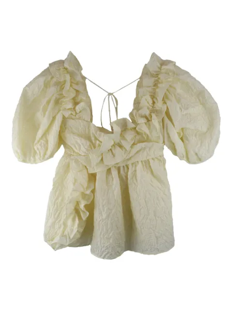 Cecilie Bahnsen ruffle-detailing top 