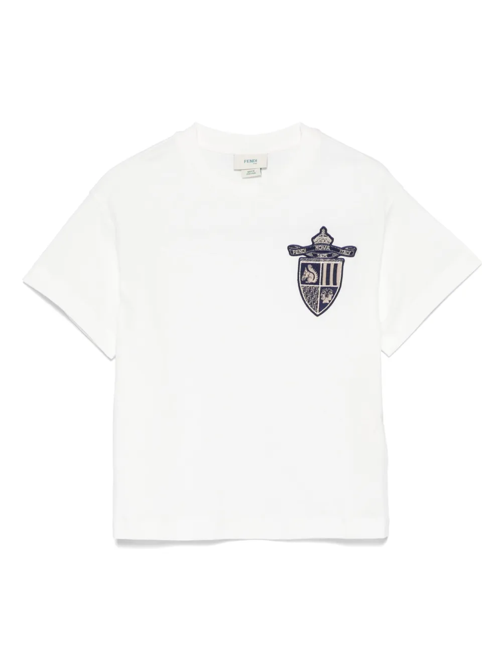 Fendi Kids T-shirt met logopatch Wit