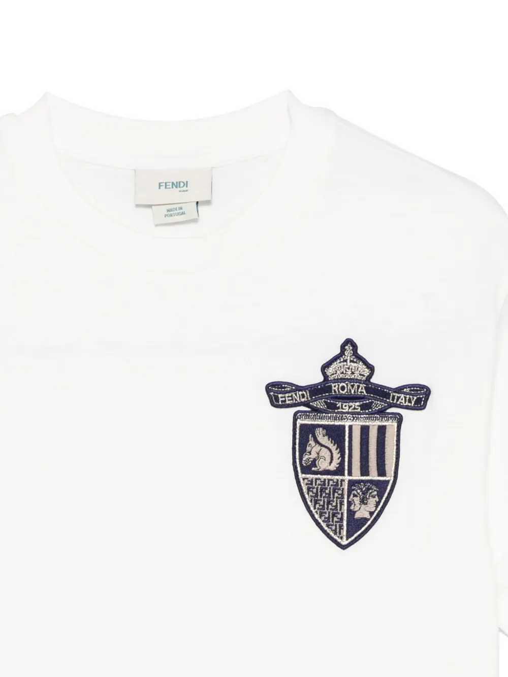 Fendi Kids T-shirt met logopatch Wit