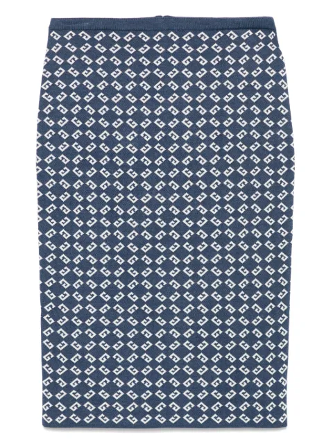 Givenchy falda midi con monograma 72 en jacquard