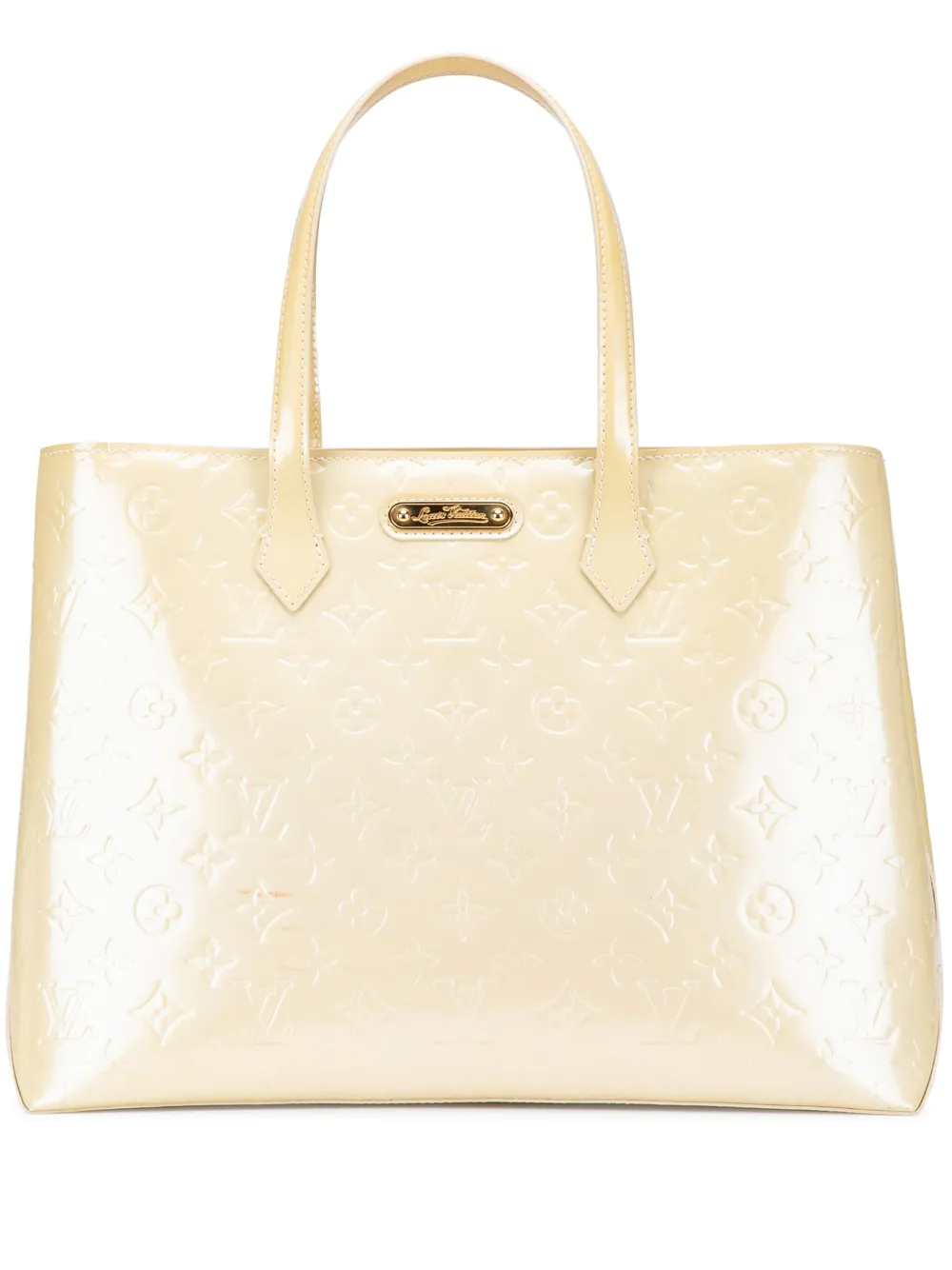 Louis Vuitton Pre-Owned 2011 モノグラム ヴェルニ ウィルシャー MM ハンドバッグ - WHITE Louis Vuitton Pre-Owned 2011 モノグラム ヴェルニ ウィルシャー MM ハンドバッグ - WHITE