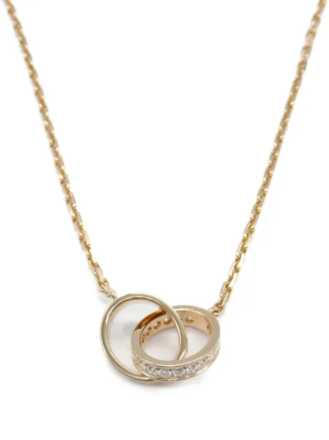 Cartier 2010s pre-owned 18kt rose gold Baby Love diamond necklace 