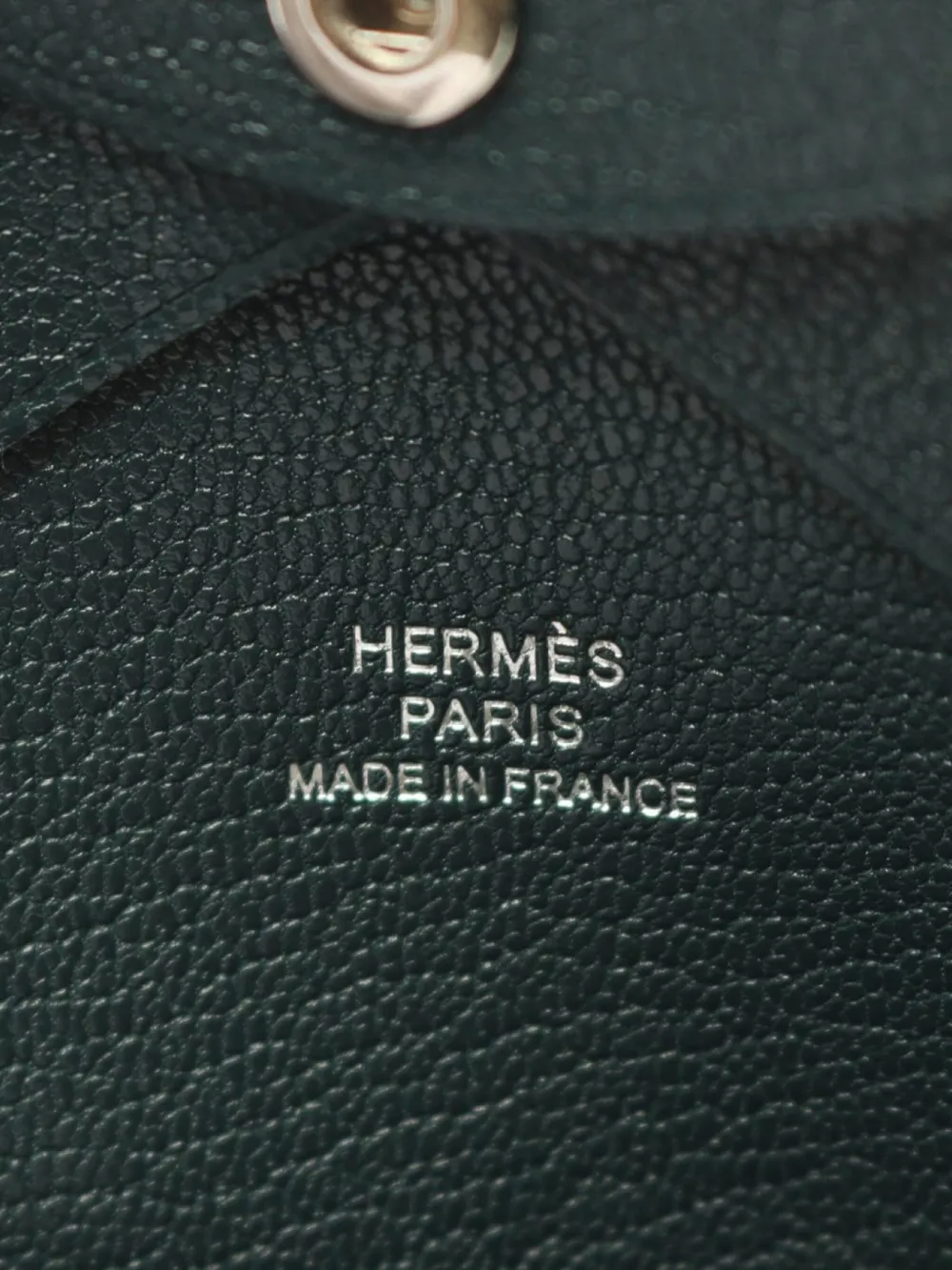 Pre-owned Hermes 2024 Calvi Duo Card Holder In Green