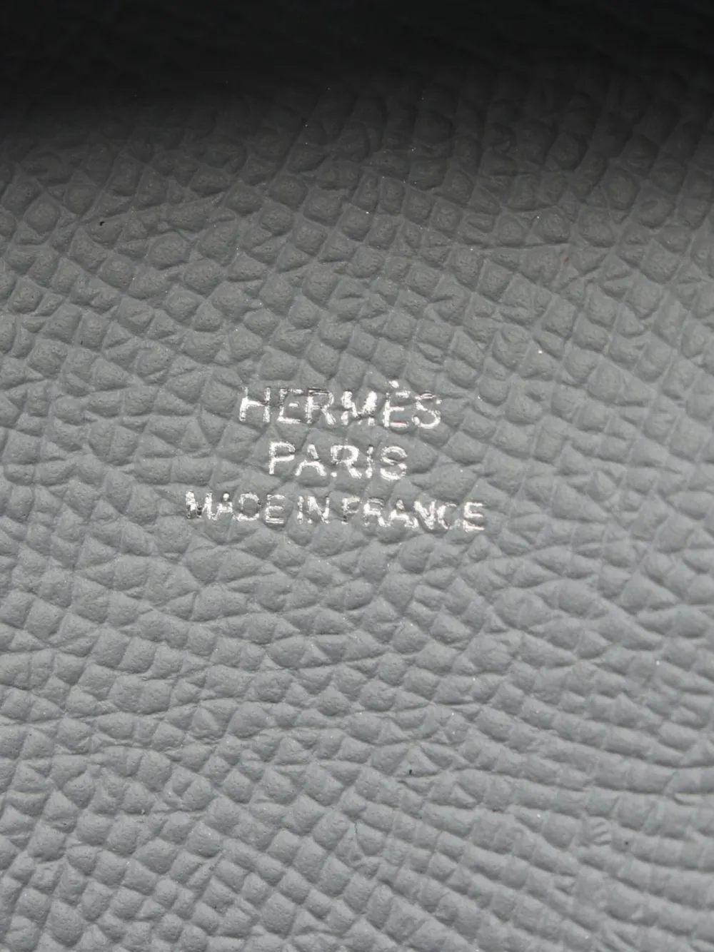 Pre-owned Hermes 2024 Bastia Coin Purse In Grey