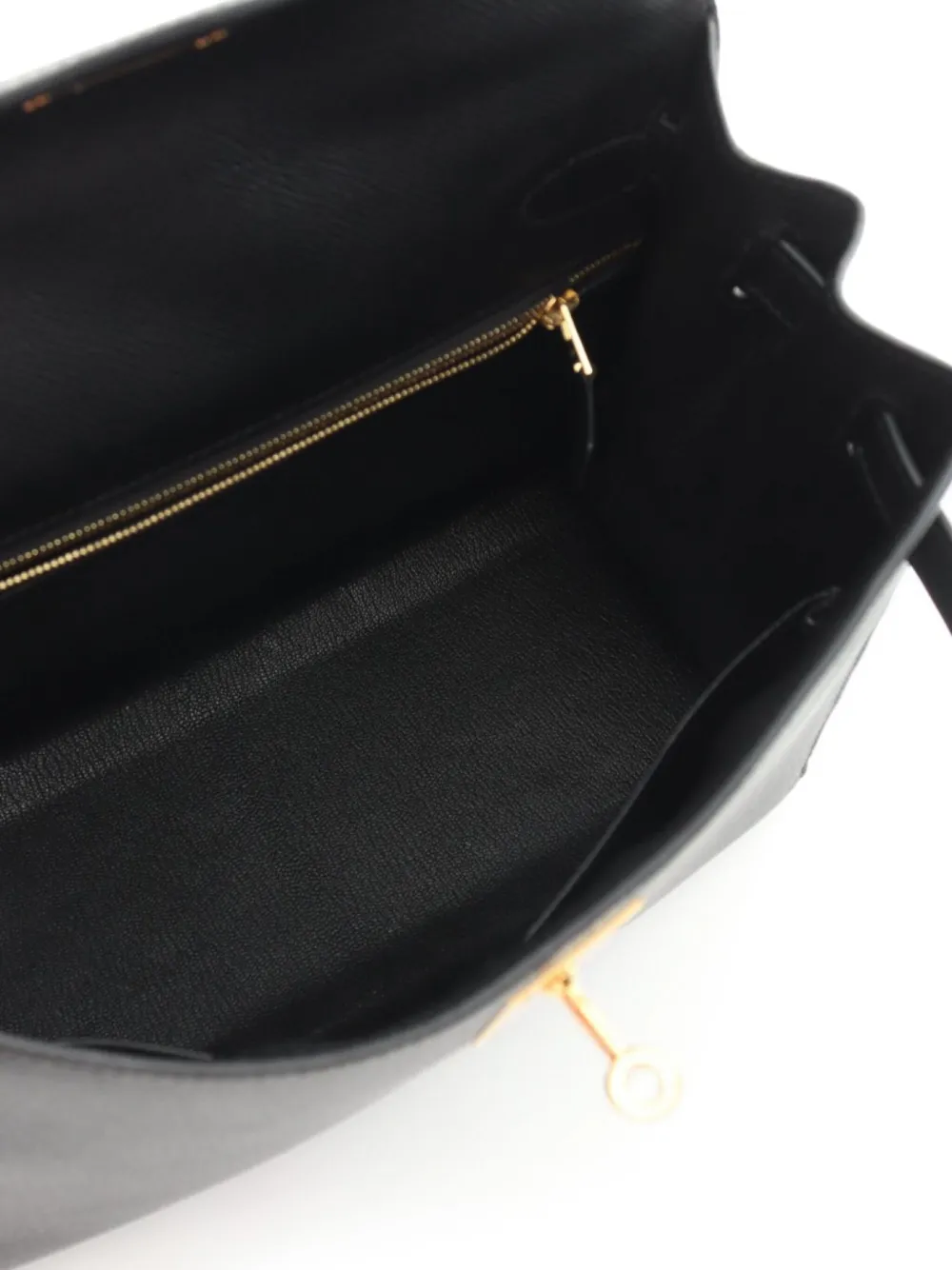 Pre-owned Hermes 2019 Kelly 28 Handbag In Black