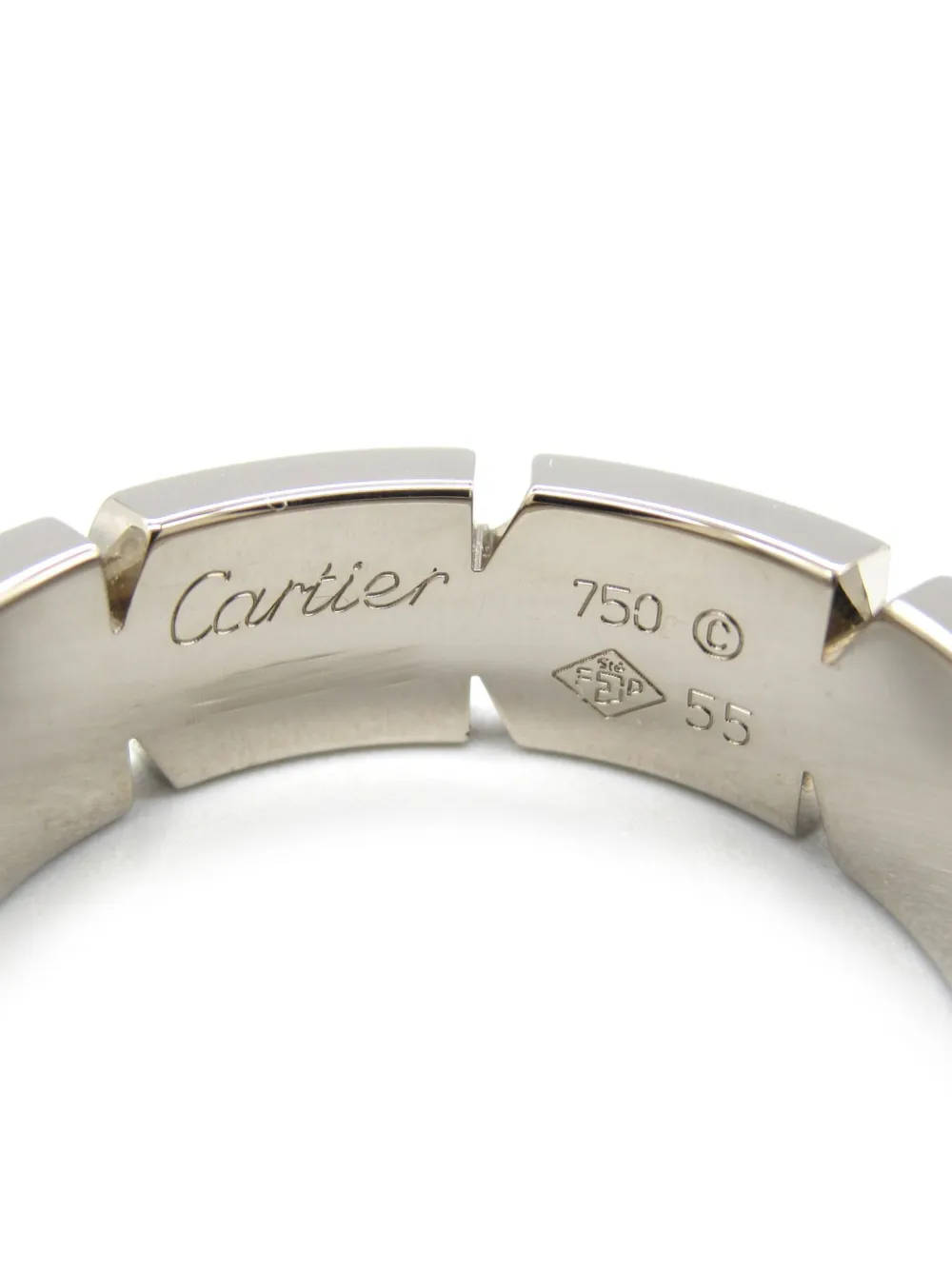 CARTIER 2010S 18K WHITE GOLD TANK FRANÇAISE RING