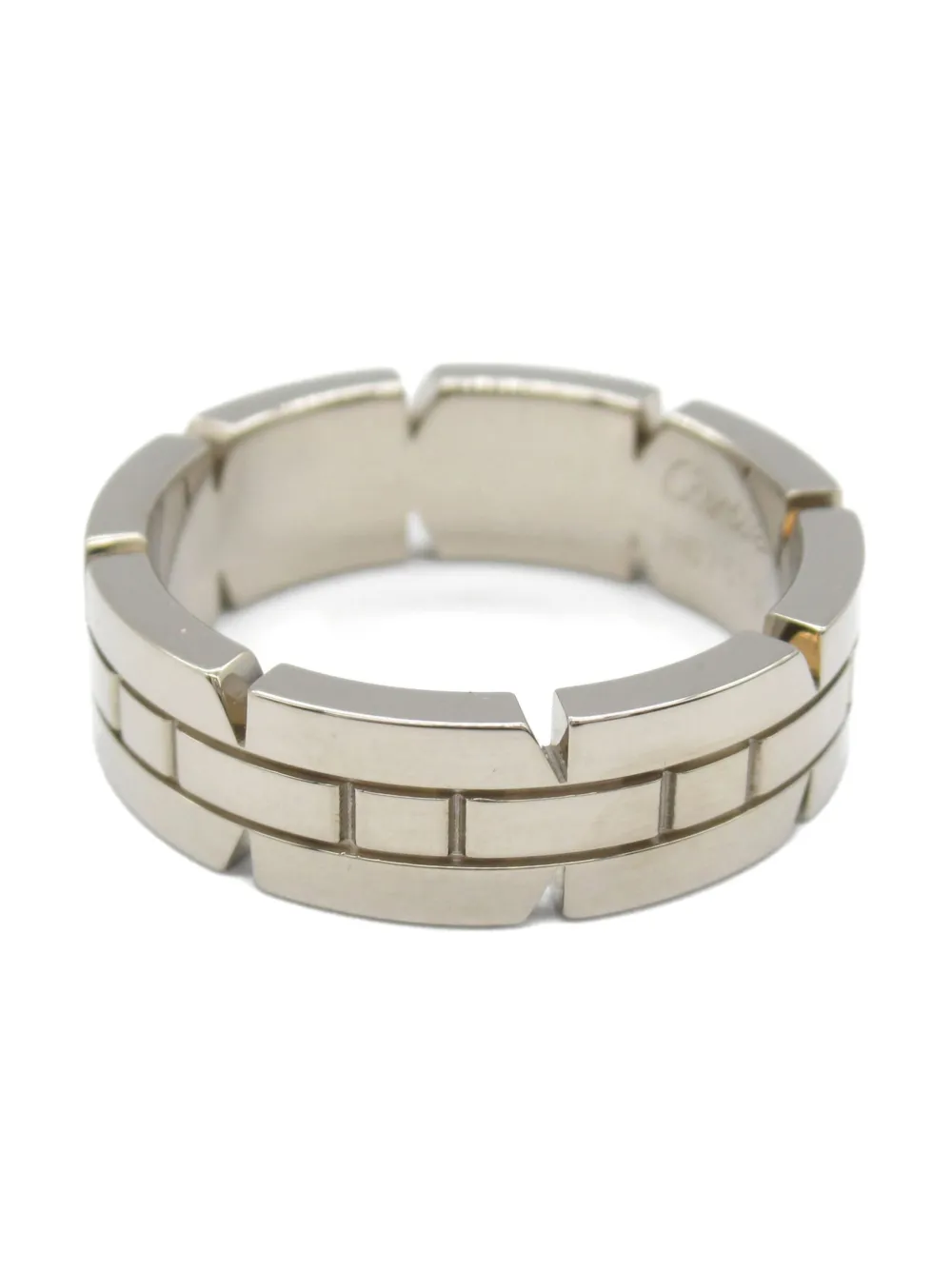 CARTIER 2010S 18K WHITE GOLD TANK FRANÇAISE RING