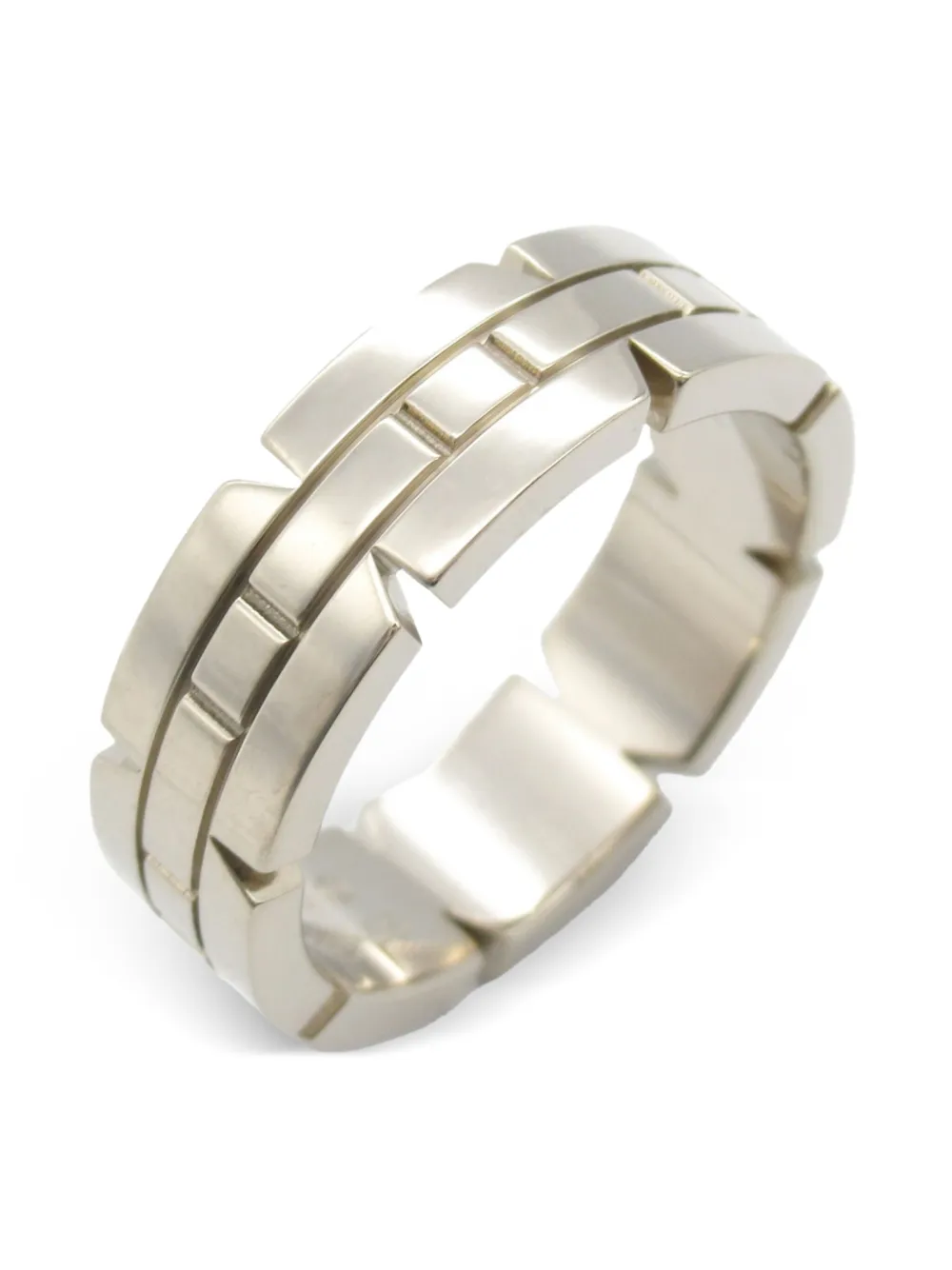 CARTIER 2010S 18K WHITE GOLD TANK FRANÇAISE RING