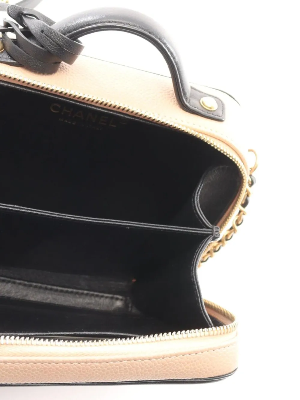 Pre-owned Chanel 2017-2018 Small Vanity Tote Bag In Neutrals