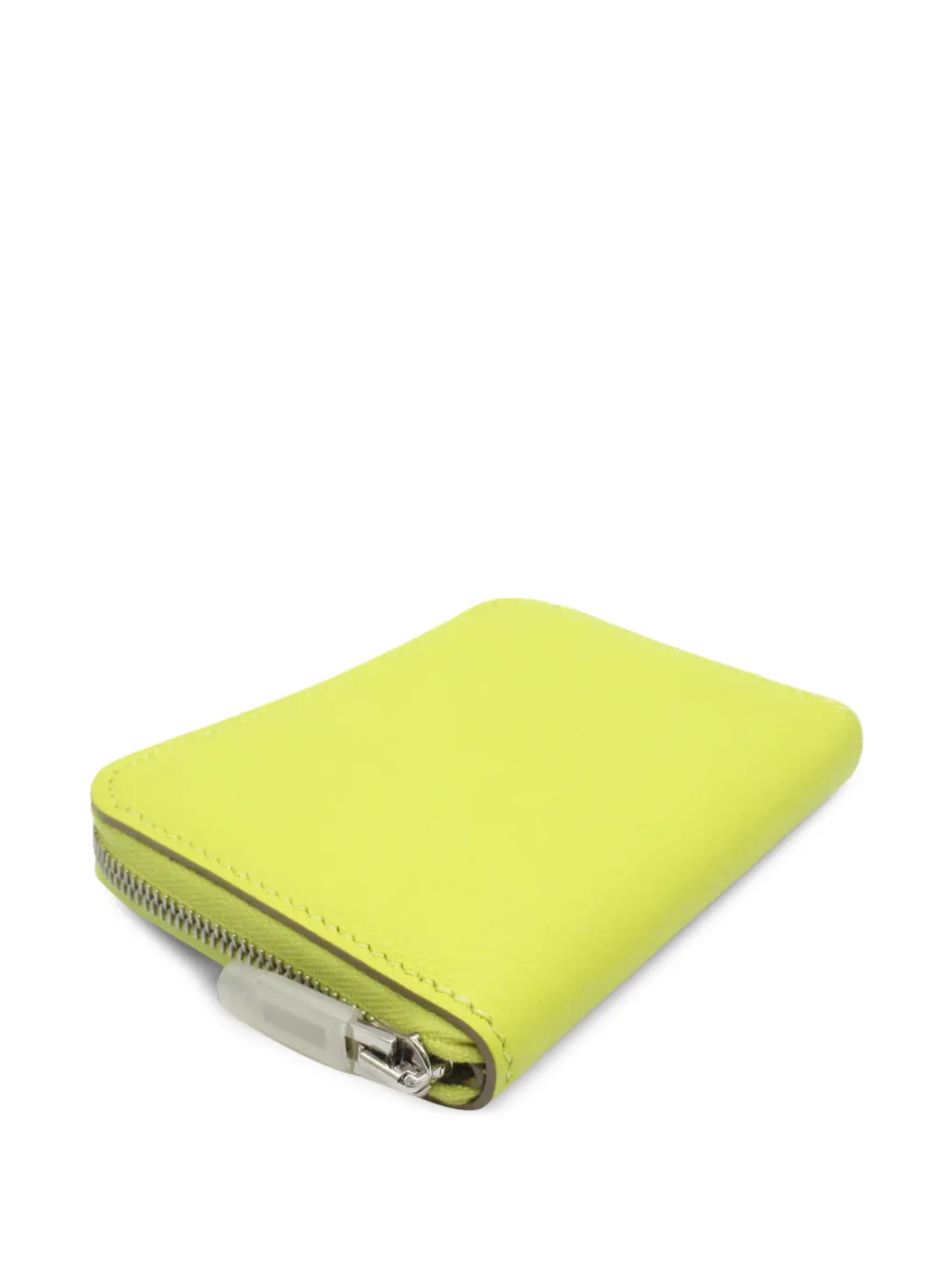 Pre-owned Hermes 2022 Zip Ango Cardholder In Yellow