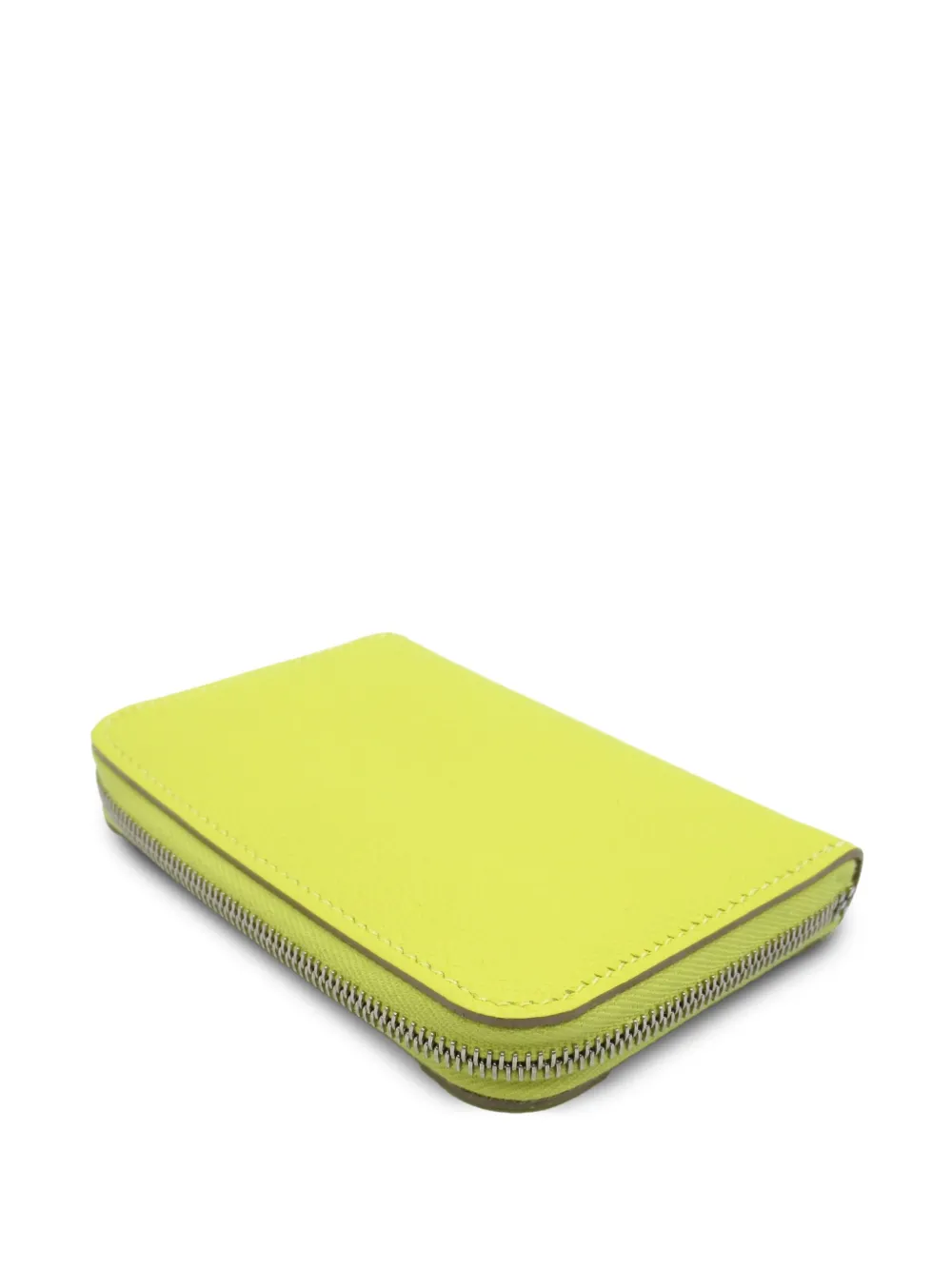 Pre-owned Hermes 2022 Zip Ango Cardholder In Yellow