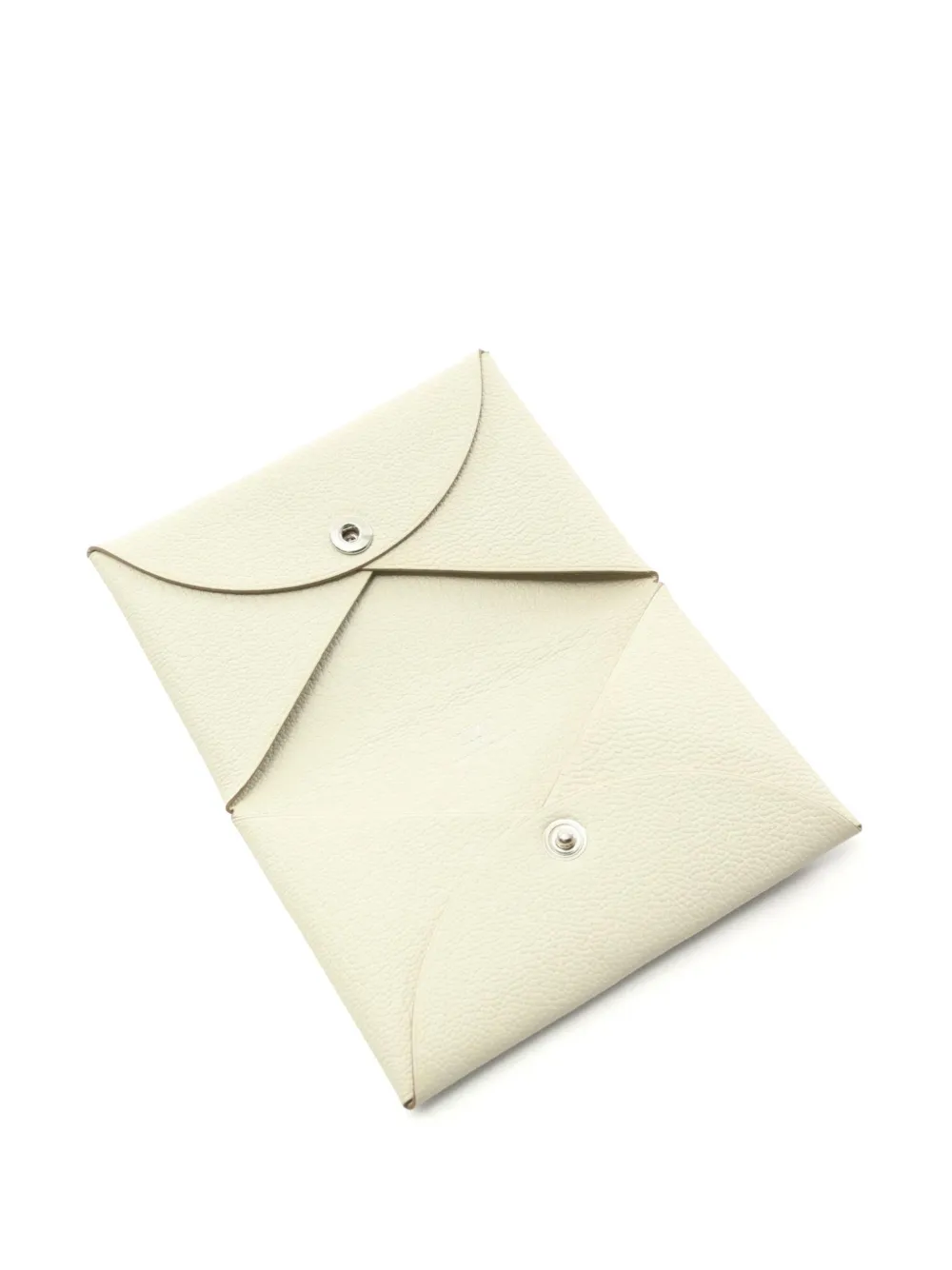 Pre-owned Hermes 2023 Calvi Card Holder In White