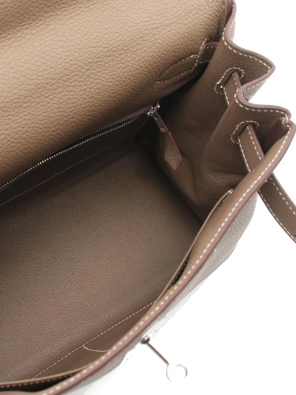 Pre-owned Hermes 2021 Kelly 28 Tote Bag In Brown