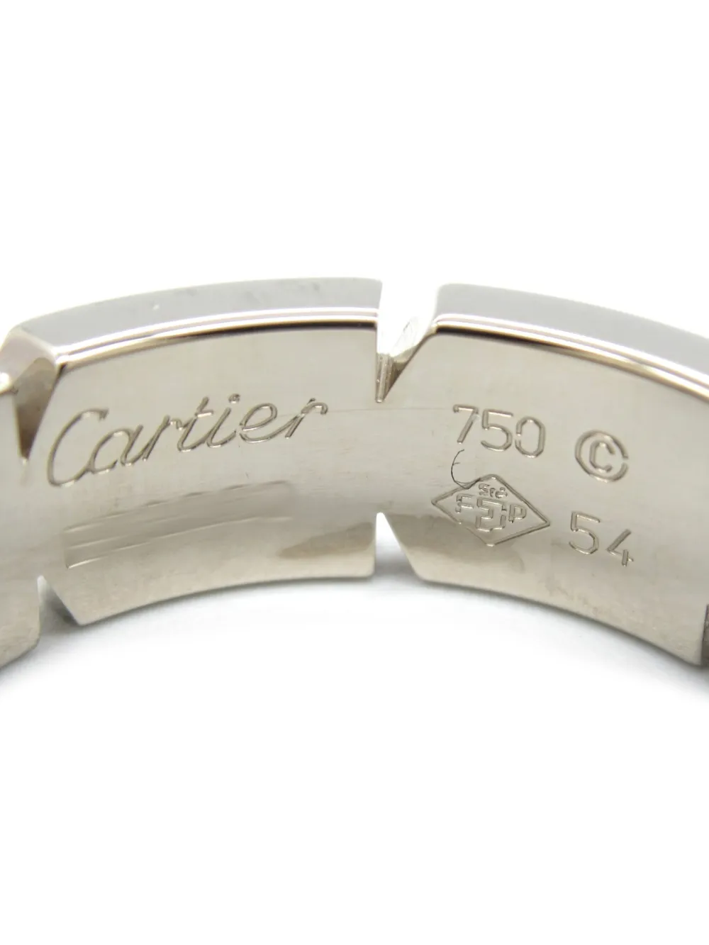 CARTIER 2010S 18K WHITE GOLD TANK FRANÇAISE RING