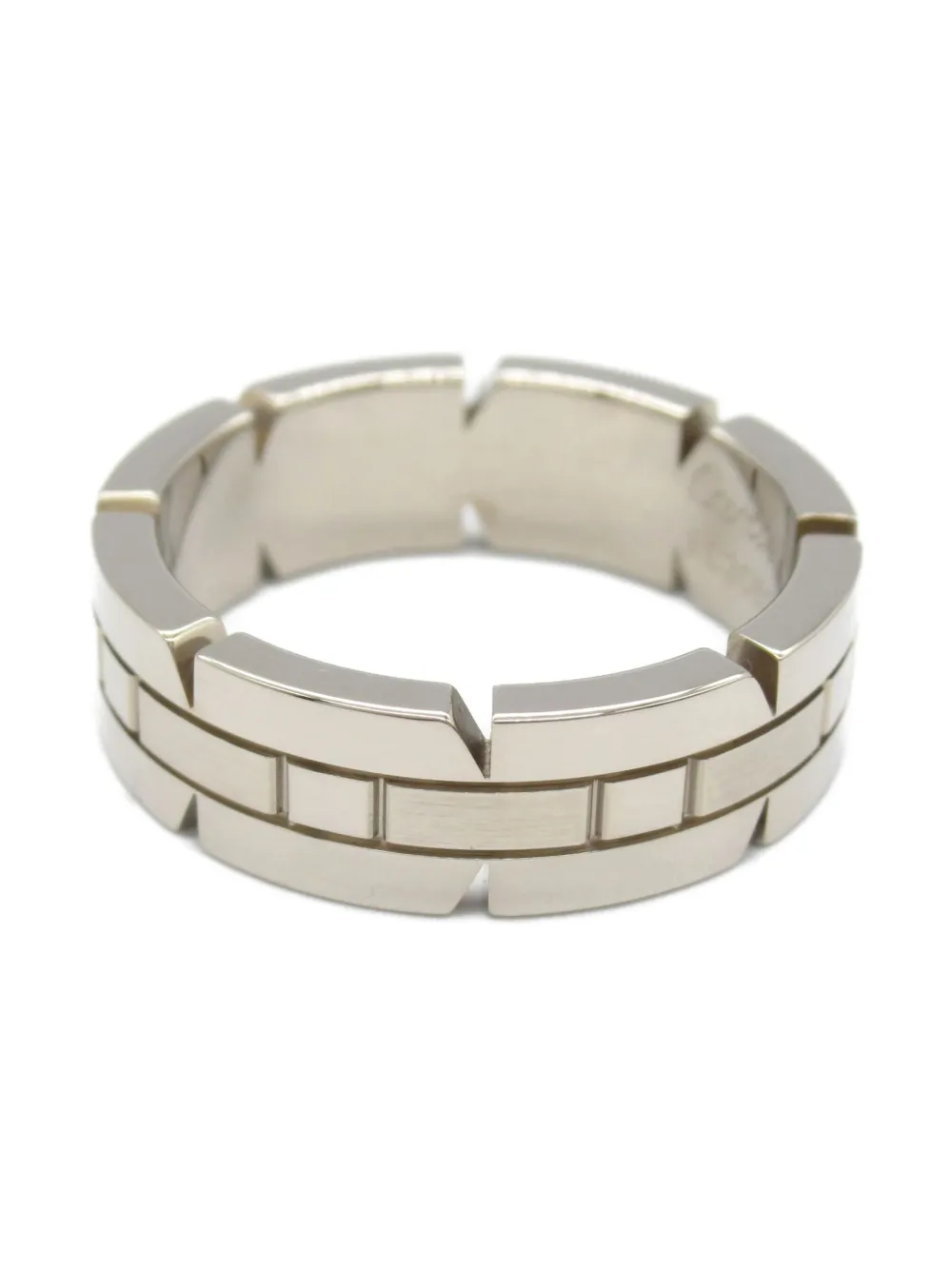CARTIER 2010S 18K WHITE GOLD TANK FRANÇAISE RING
