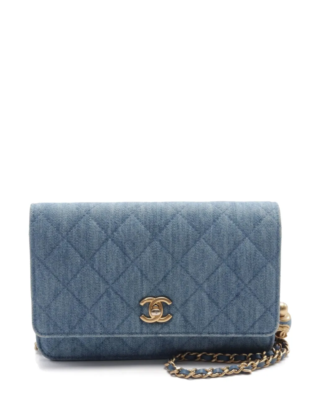 CHANEL Pre-Owned 2021 CC turn-lock wallet-on-chain | Blue | Image 1