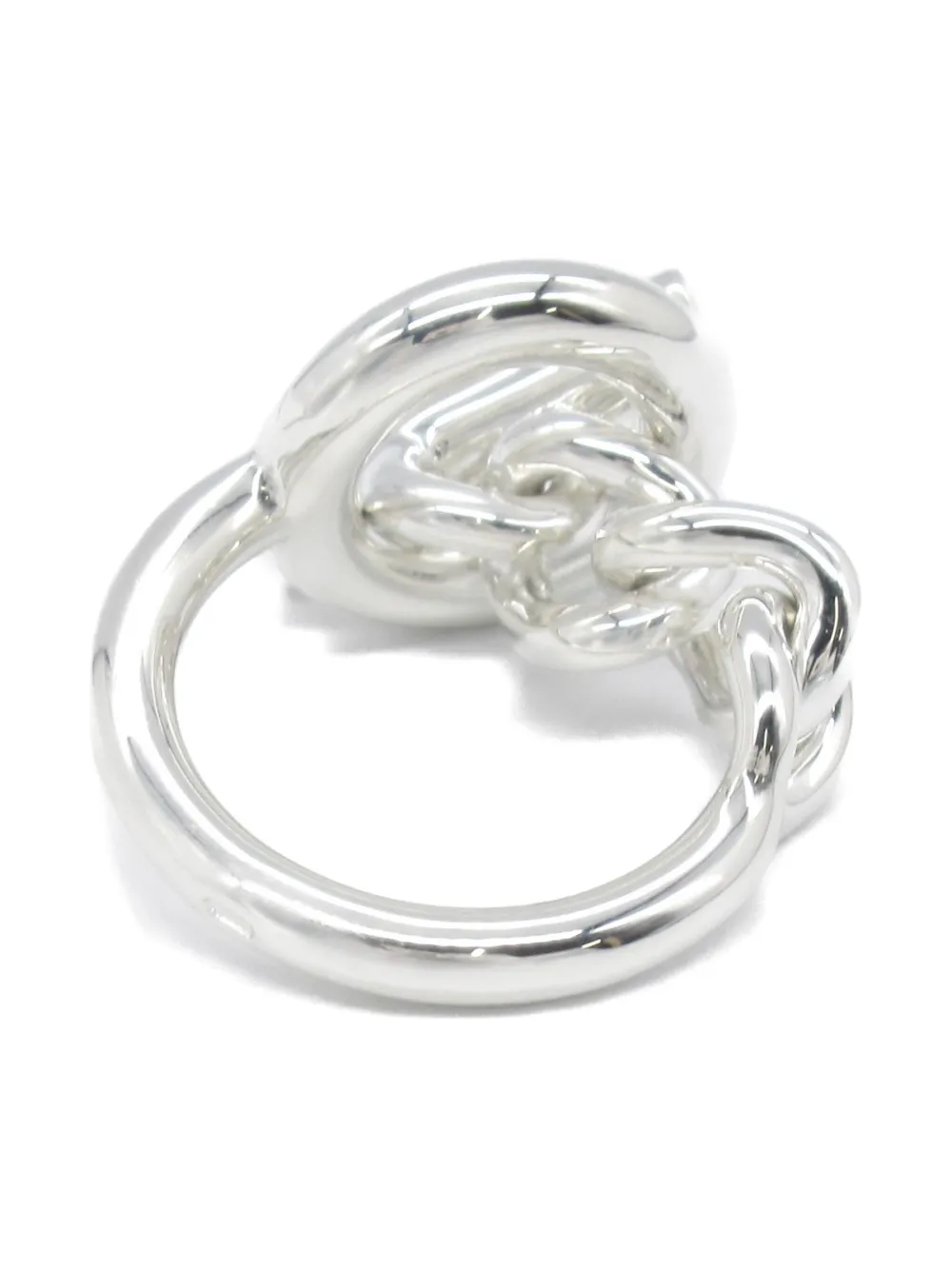 Pre-owned Hermes 2022 Croisette Ring In Silver