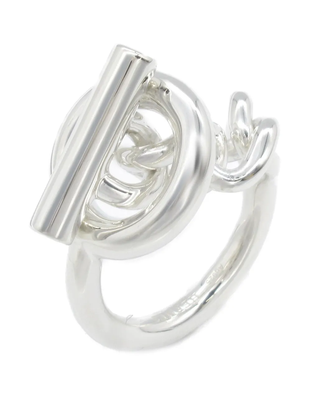 Hermès Pre-Owned anillo Croisette 2022 | plateado | Image 1