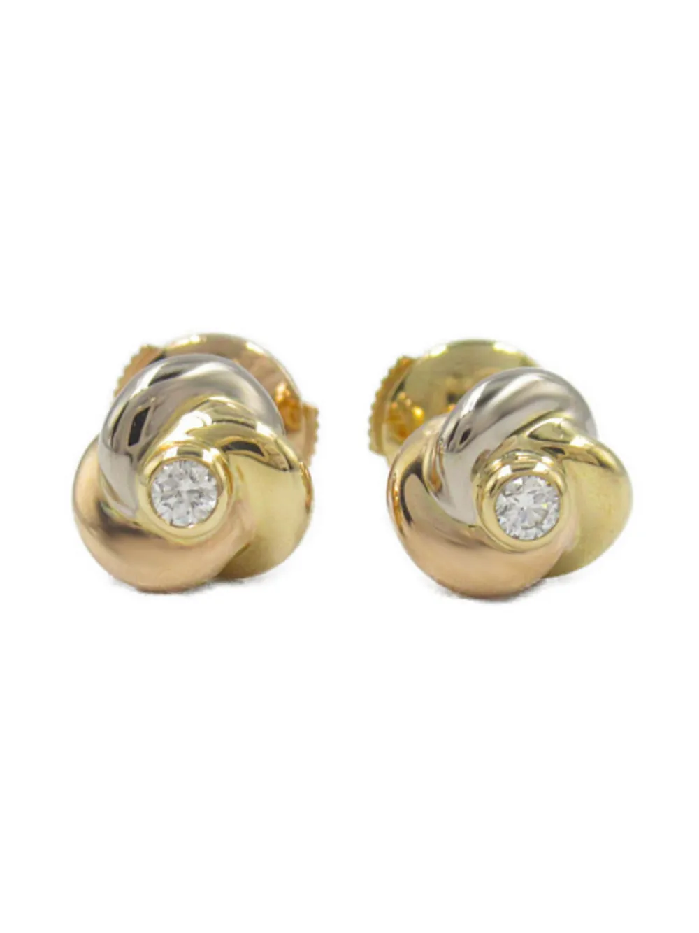 Cartier 2010s トリニティ ダイヤモンド ピアス 18Kゴールド - ゴールドトーン Cartier 2010s トリニティ ダイヤモンド ピアス 18Kゴールド - ゴールドトーン