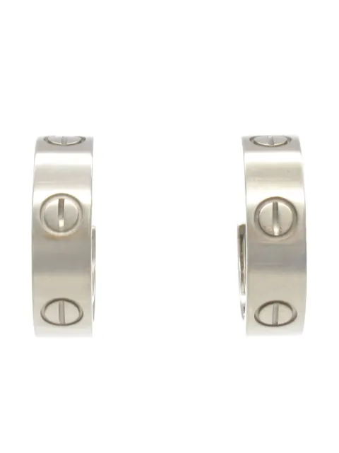 Cartier أقراط 'لوف بيرس' ذهب أبيض عيار 18 كلاسيكية من عقد 2010