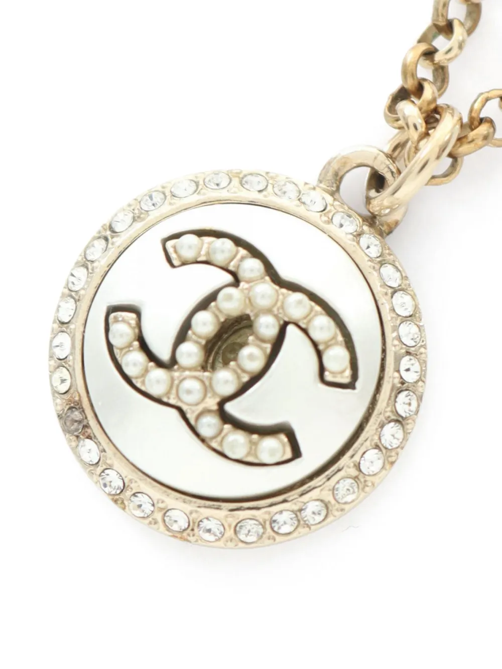 CHANEL Pre-Owned 1986-1988 CC pendant necklace | Gold | Image 1
