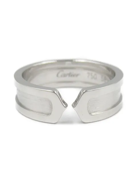 Cartier 2010s 18kt white gold small C2 ring