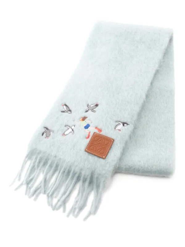 関税負担なし◆LOEWE◆x Suna Fujita モヘアブレンドスカーフ Loewe x Suna Fujita polka-dot mohair-blend scarf Loewe