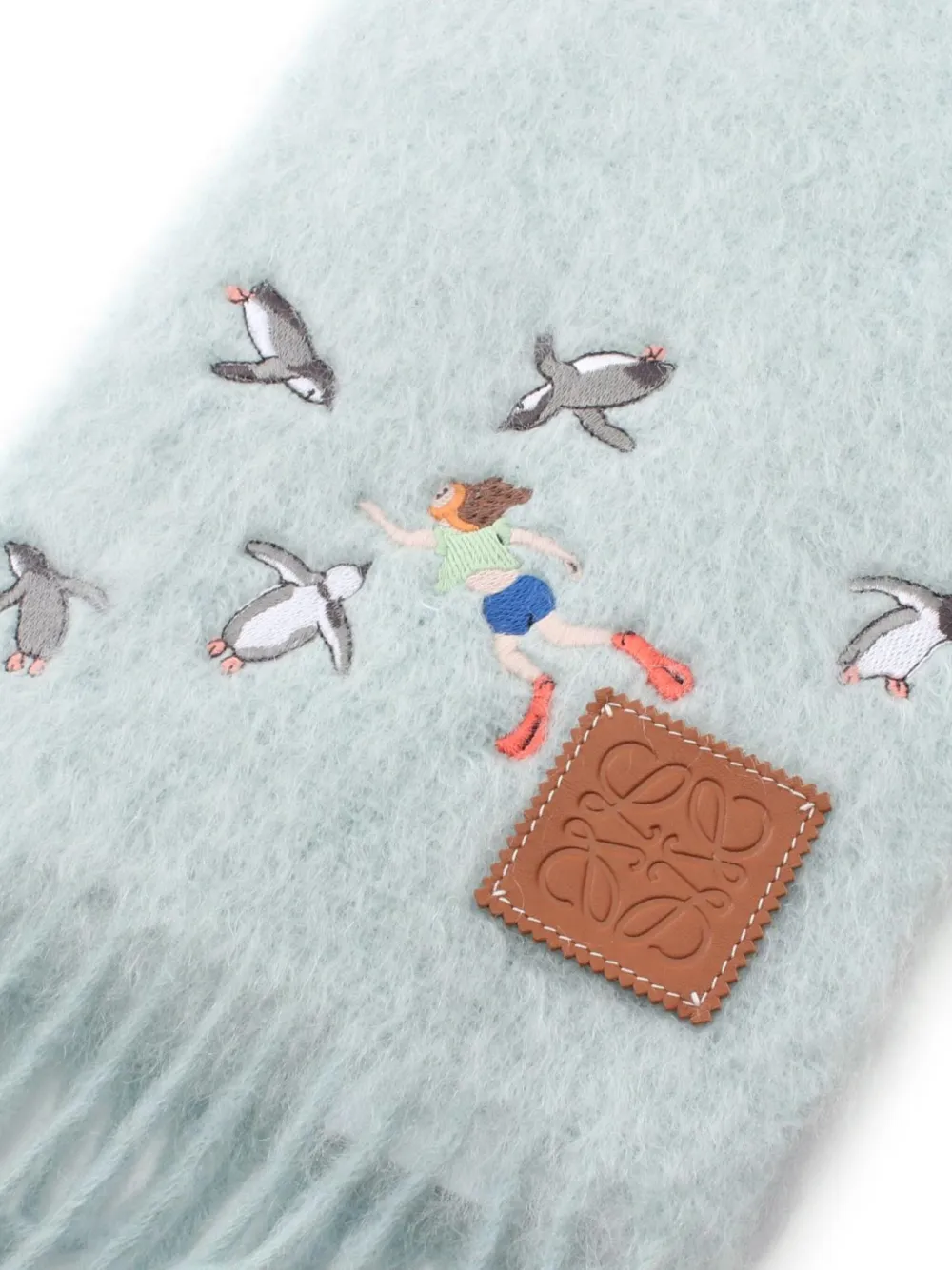 Pre-owned Loewe X Suna Fujita 2010s Scarf In Blue