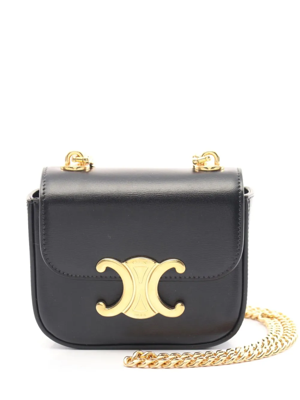 Céline Pre-Owned 2010s ミニ Triomphe ショルダーバッグ - ブラック Céline Pre-Owned 2010s ミニ Triomphe ショルダーバッグ - ブラック