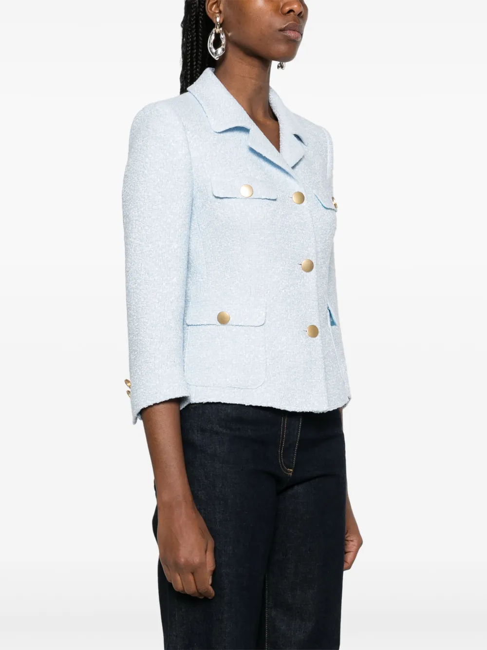 Shop Tagliatore Jewel Jacket In Blue