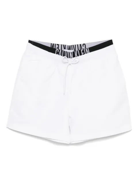 Calvin Klein logo-waistband swim shorts