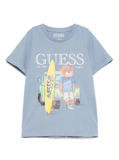 guess kids Camiseta com logo emborrachado