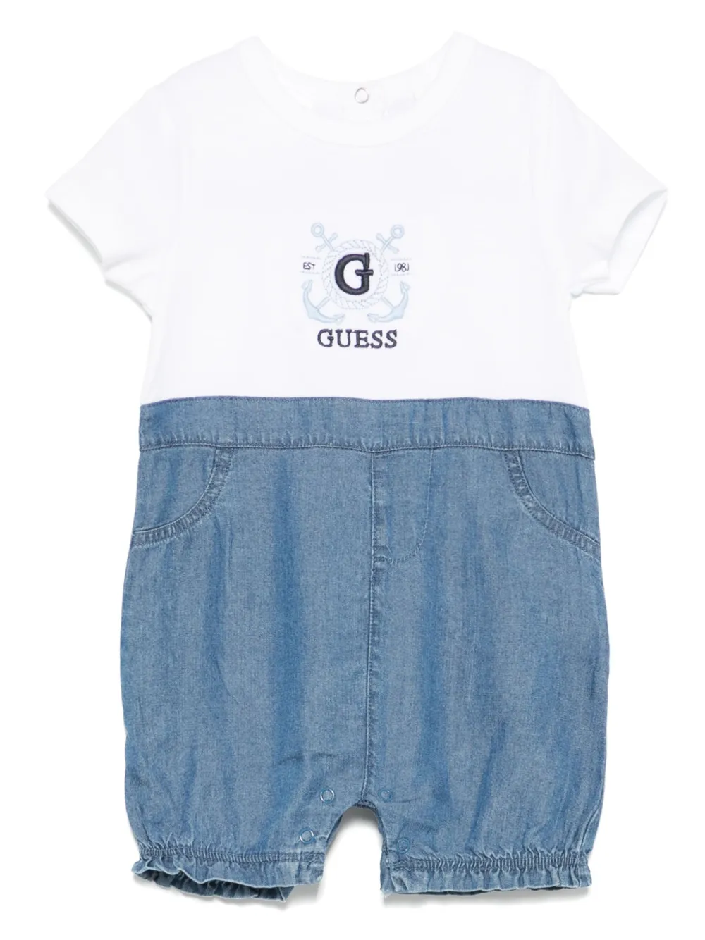 guess kids ロゴ ロンパース - ブルー guess kids ロゴ ロンパース - ブルー