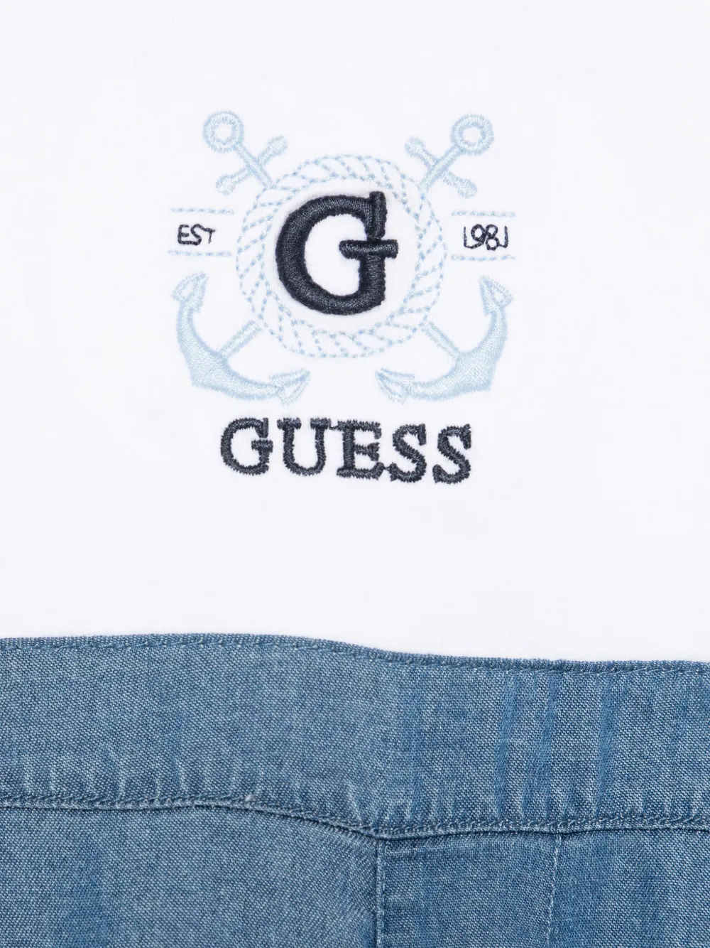 guess kids Romper met geborduurd logo Blauw