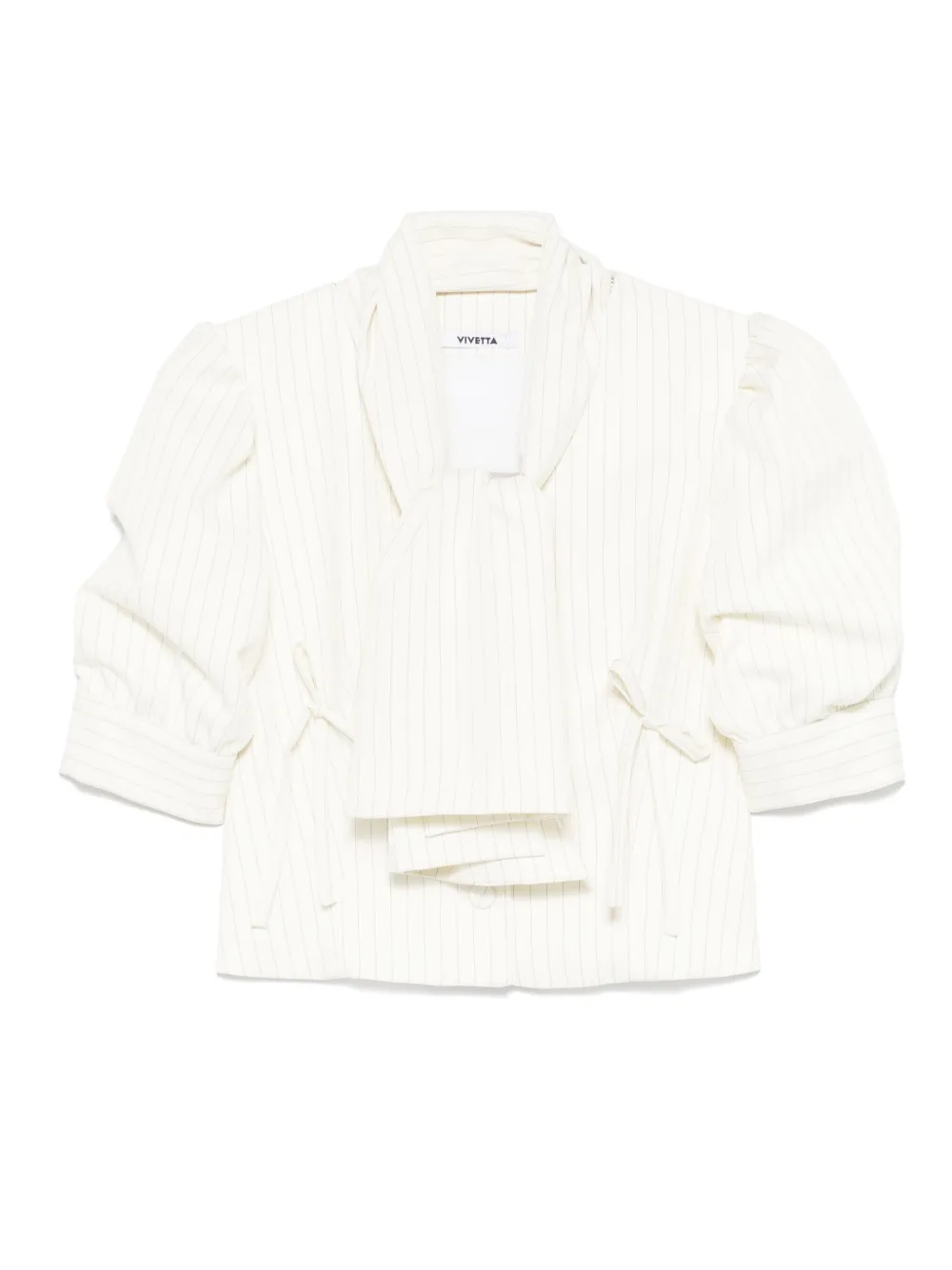 Vivetta Pinstriped Blouse In Neutrals
