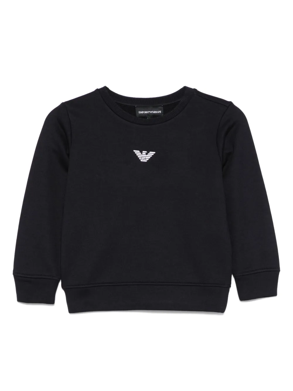 Emporio Ar i Kids rubberised-logo sweatshirt Blauw