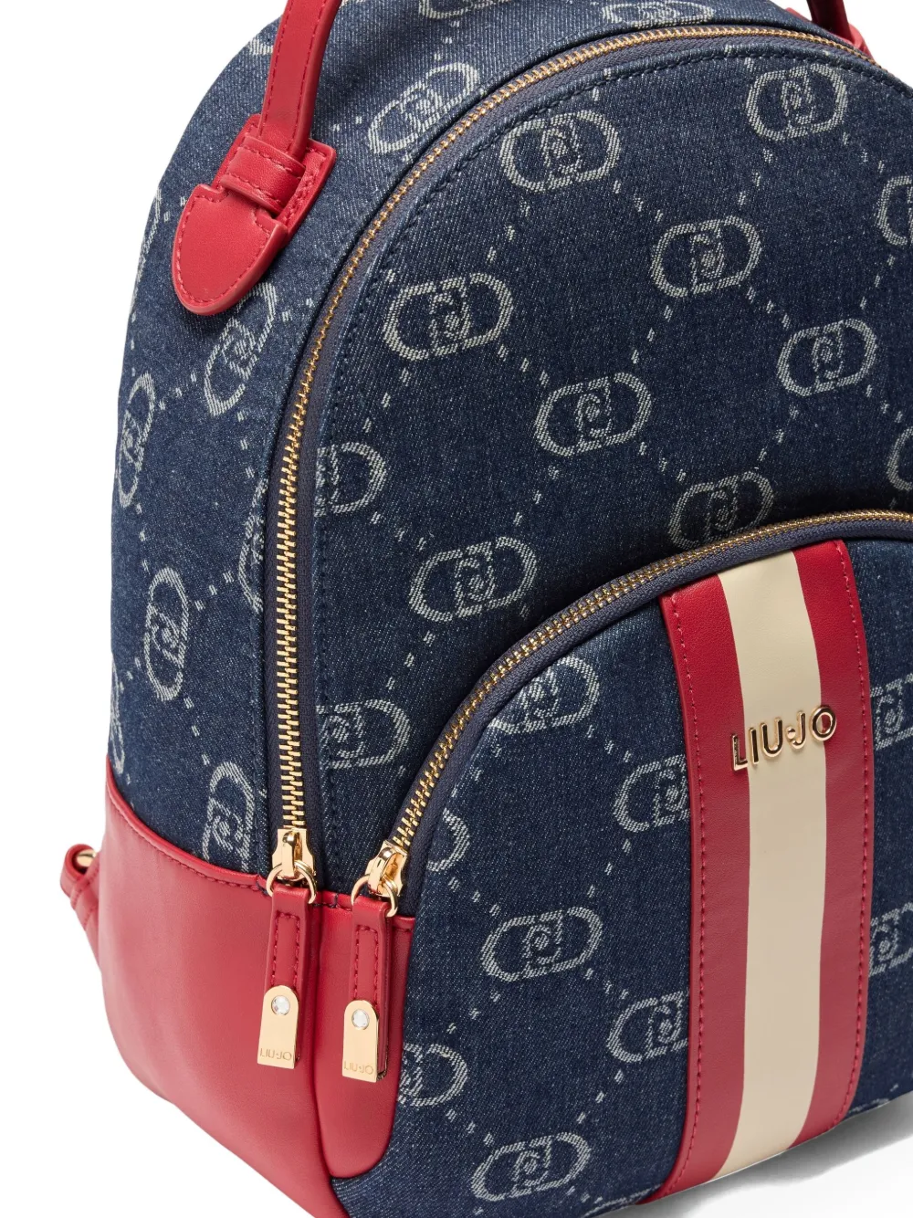 Liu •jo Jacquard Backpack In Blue
