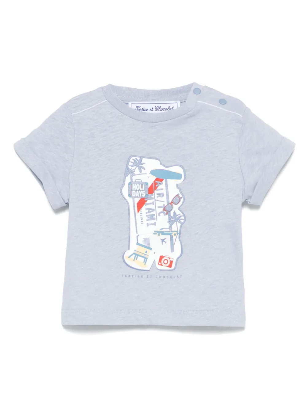 Tartine Et Chocolat T-shirt met grafische patch Blauw